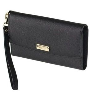 Kate Spade Laurel Way Saffiano Leather iPhone Wristlet in black.